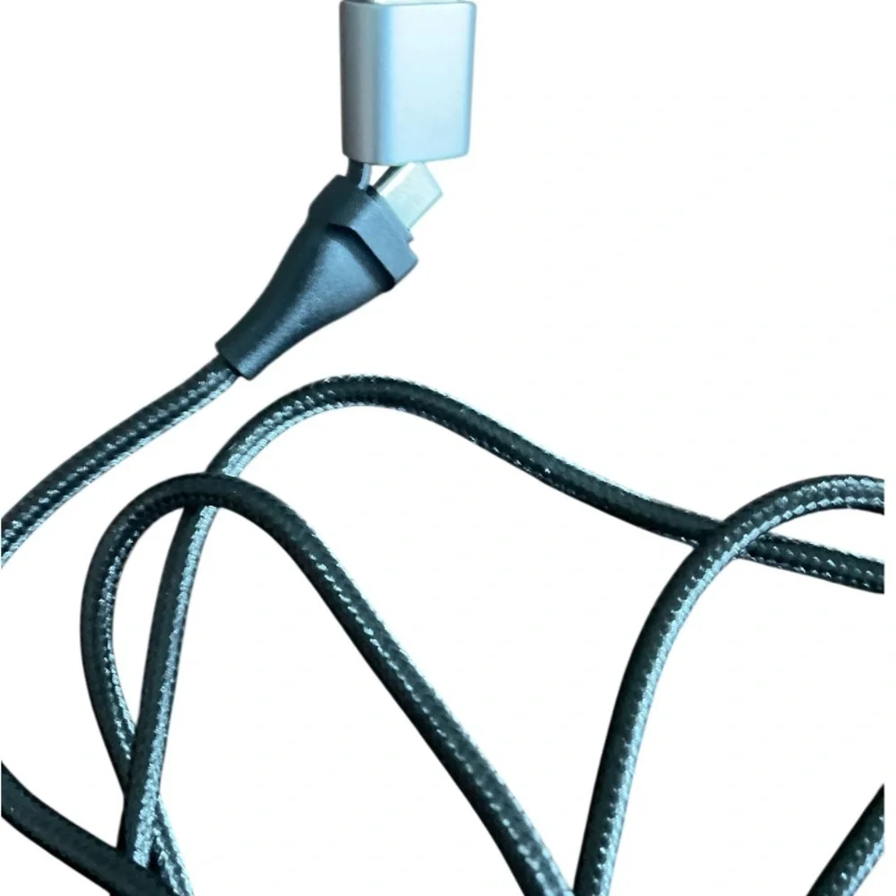 3-in-1 multi-charging cable with a braided nylon exterior.